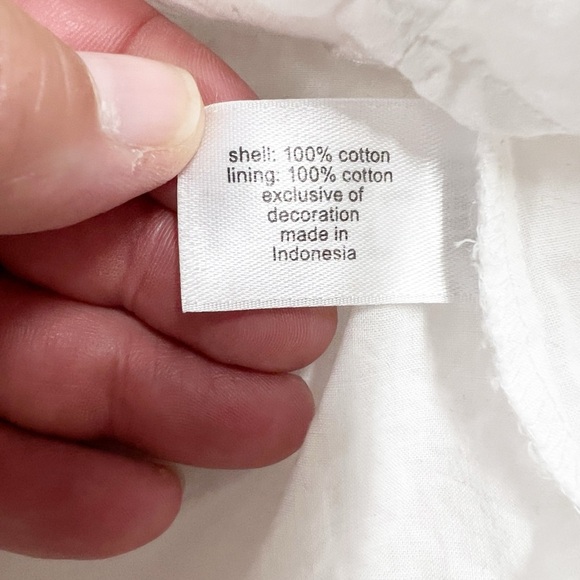 Lane Bryant Womens Plus Size White Long Full Sleeve Eyelet Detail Blouse Size 22 - Picture 7 of 9